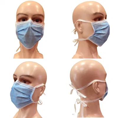 Maschera facciale monouso chirurgica/ospedaliera/medica/protettiva/di sicurezza/non tessuta a 4 strati/carta/dentale/SMS/bocca a 3 strati con orecchio elastico